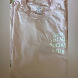 Anti social social club assc pink tshirt